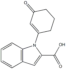 1-(3-Oxocyclohexa-1-enyl)-1H-indole-2-carboxylic acid Structure