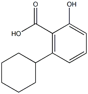 6-シクロヘキシルサリチル酸 化学構造式