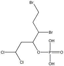 Phosphoric acid hydrogen (1,3-dibromopropyl)(3,3-dichloropropyl) ester,,结构式