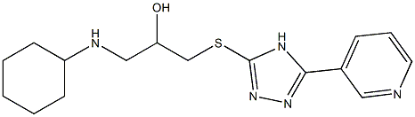 1-[[5-(3-Pyridyl)-4H-1,2,4-triazol-3-yl]thio]-3-(cyclohexylamino)-2-propanol