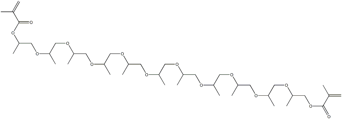 Dimethacrylic acid 2,5,8,11,14,17,20,23,26,29,32-undecamethyl-3,6,9,12,15,18,21,24,27,30-decaoxadotriacontane-1,32-diyl ester,,结构式
