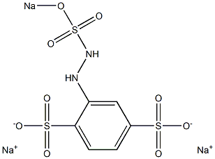 2-[2-(Sodiosulfo)hydrazino]benzene-1,4-disulfonic acid disodium salt Struktur