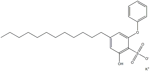 3-ヒドロキシ-5-ドデシル[オキシビスベンゼン]-2-スルホン酸カリウム 化学構造式