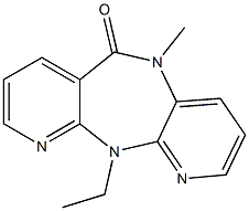 5-Methyl-11-ethyl-5,11-dihydro-6H-dipyrido[3,2-b:2',3'-e][1,4]diazepine-6-one Structure