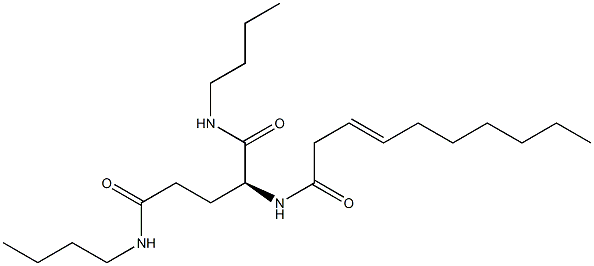 N2-(3-デセノイル)-N1,N5-ジブチルグルタミンアミド 化学構造式