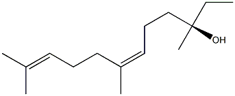 [R,Z,(+)]-3,7,11-Trimethyl-6,10-dodecadiene-3-ol Struktur