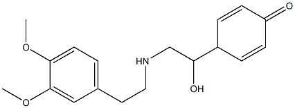 4-[2-[[2-(3,4-Dimethoxyphenyl)ethyl]amino]-1-hydroxyethyl]cyclohexa-2,5-dien-1-one,,结构式