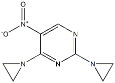 2,4-ビス(1-アジリジニル)-5-ニトロピリミジン 化学構造式