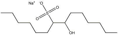 8-ヒドロキシテトラデカン-7-スルホン酸ナトリウム 化学構造式