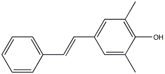 4-[(E)-2-(Phenyl)ethenyl]-2,6-dimethylphenol,,结构式