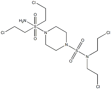 N,N,N',N'-Tetrakis(2-chloroethyl)-1,4-piperazinedisulfonamide Structure