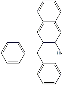 N-Methyl-3-(diphenylmethyl)naphthalen-2-amine Structure