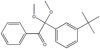 1-フェニル-2,2-ジメトキシ-2-(3-tert-ブチルフェニル)エタン-1-オン 化学構造式