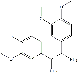 1,2-Bis(3,4-dimethoxyphenyl)ethane-1,2-diamine 结构式