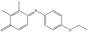 4-(4-エトキシフェニルイミノ)-2,3-ジメチル-2,5-シクロヘキサジエン-1-オン 化学構造式