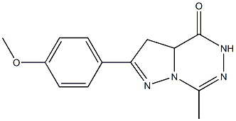 3,3a-ジヒドロ-2-(4-メトキシフェニル)-7-メチルピラゾロ[1,5-d][1,2,4]トリアジン-4(5H)-オン 化学構造式
