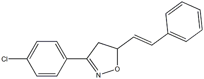 4,5-Dihydro-3-(4-chlorophenyl)-5-(2-phenylethenyl)isoxazole Structure