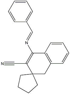 4-Benzylideneaminospiro[naphthalene-2(1H),1'-cyclopentane]-3-carbonitrile Struktur