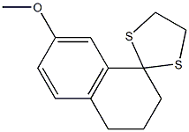 7-Methoxy-1,2,3,4-tetrahydrospiro[naphthalene-1,2'-1,3-dithiolane] 结构式