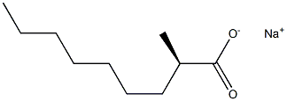 (R)-2-Methylnonanoic acid sodium salt Structure