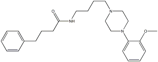 N-[4-[4-(2-メトキシフェニル)-1-ピペラジニル]ブチル]-4-フェニルブチルアミド 化学構造式