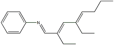 N-(2,4-Diethyl-2,4-octadien-1-ylidene)aniline 结构式