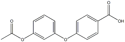 4-(3-Acetoxyphenoxy)benzoic acid,,结构式