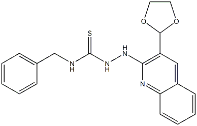 1-[3-(1,3-Dioxolan-2-yl)quinolin-2-yl]-4-benzylthiosemicarbazide Structure