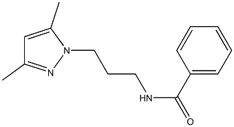 N-[3-(3,5-Dimethyl-1H-pyrazol-1-yl)propyl]benzamide,,结构式