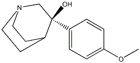 (3R)-3-(4-Methoxyphenyl)-1-azabicyclo[2.2.2]octan-3-ol Struktur