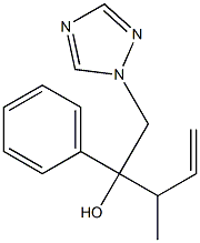 1-(Phenyl)-1-(1-methyl-2-propenyl)-2-(1H-1,2,4-triazol-1-yl)ethanol,,结构式