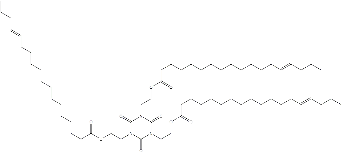 1,3,5-Tris[2-(14-octadecenoyloxy)ethyl]hexahydro-1,3,5-triazine-2,4,6-trione,,结构式