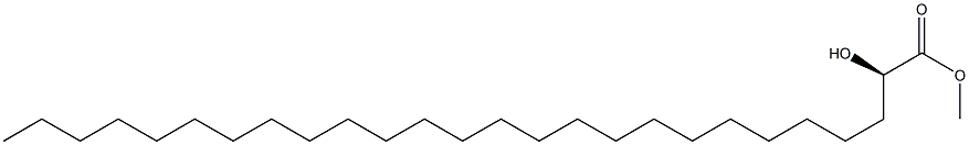 [R,(+)]-2-ヒドロキシヘキサコサン酸メチル 化学構造式