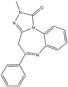 2,4-Dihydro-2-methyl-5-(phenyl)-1H-[1,2,4]triazolo[4,3-a][1,5]benzodiazepin-1-one