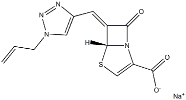 (5R,6Z)-6-[[1-Allyl-1H-1,2,3-triazol-4-yl]methylene]-7-oxo-4-thia-1-azabicyclo[3.2.0]hept-2-ene-2-carboxylic acid sodium salt Structure