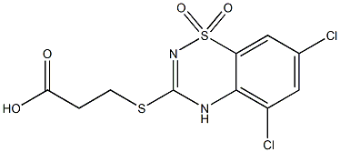 3-[(2-Carboxyethyl)thio]-5,7-dichloro-4H-1,2,4-benzothiadiazine 1,1-dioxide|