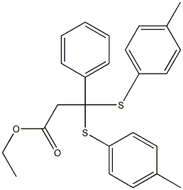 3-(Phenyl)-3,3-bis(4-methylphenylthio)propionic acid ethyl ester