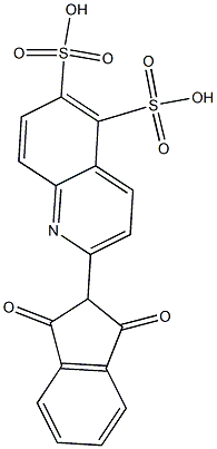 2-(1,3-Dioxoindan-2-yl)quinoline-5,6-disulfonic acid Struktur