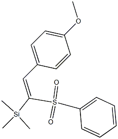 [2-(4-Methoxyphenyl)-1-phenylsulfonylethenyl]trimethylsilane Struktur
