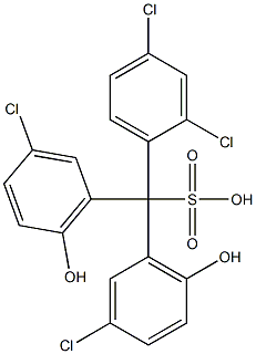 (2,4-Dichlorophenyl)bis(3-chloro-6-hydroxyphenyl)methanesulfonic acid,,结构式