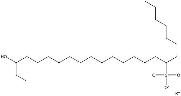 22-Hydroxytetracosane-8-sulfonic acid potassium salt Structure