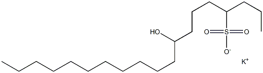 8-Hydroxynonadecane-4-sulfonic acid potassium salt Struktur