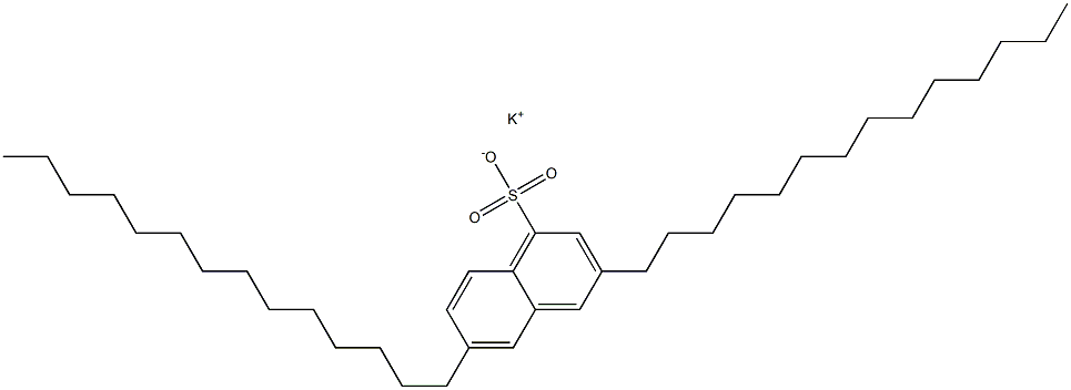 3,6-Ditetradecyl-1-naphthalenesulfonic acid potassium salt Structure