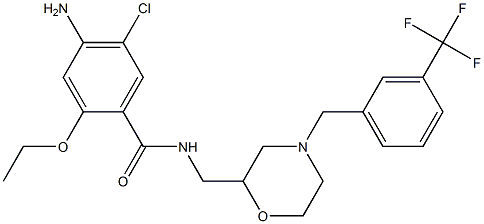 4-Amino-5-chloro-2-ethoxy-N-[[4-(3-trifluoromethylbenzyl)-2-morpholinyl]methyl]benzamide Structure