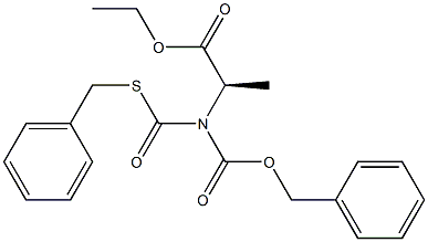 N-(Benzyloxycarbonyl)-N-[(benzylthio)carbonyl]-D-alanine ethyl ester Struktur