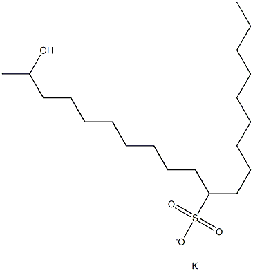 19-Hydroxyicosane-10-sulfonic acid potassium salt,,结构式