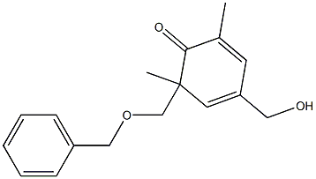 4-Hydroxymethyl-2,6-dimethyl-6-benzyloxymethyl-2,4-cyclohexadien-1-one Structure