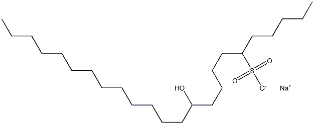 11-Hydroxytetracosane-6-sulfonic acid sodium salt Structure