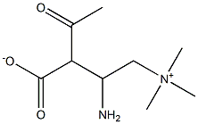 rac-(R*)-2-アセチルアミノ-3-カルボキシラト-N,N,N-トリメチルプロパン-1-アミニウム 化学構造式