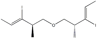 (+)-[(R,Z)-2-ヨード-1-メチル-2-ブテニル]メチルエーテル 化学構造式
